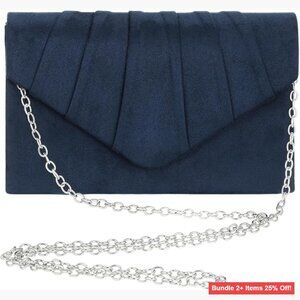 Evening Clutch Bag with Magnetic Snap Envelope Design for Parties Weddings